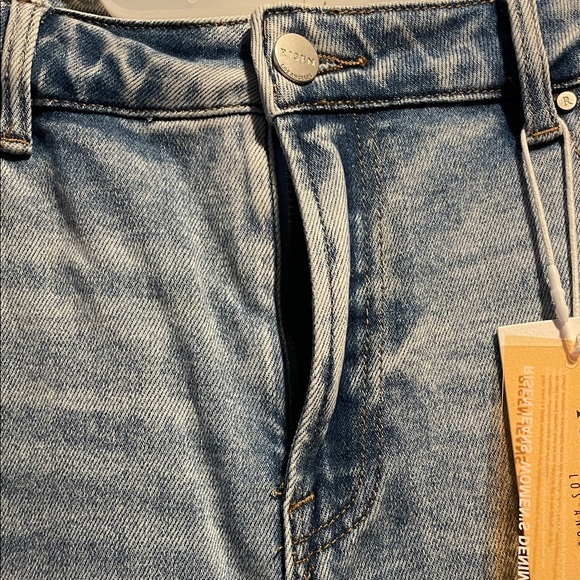 Risen Light Blue Flare Jeans with Fringe Hem - Picture 7 of 9